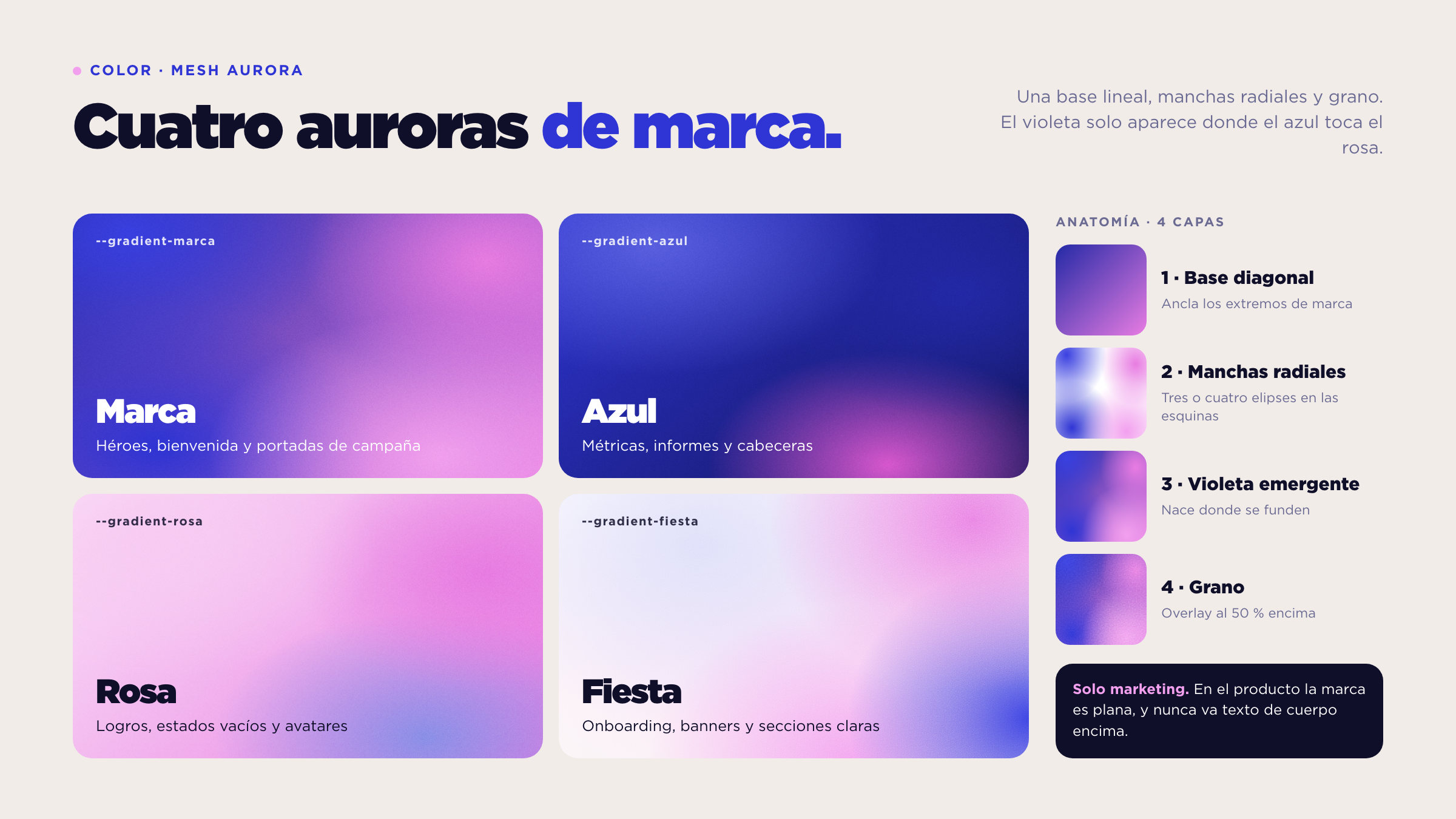 Color · Mesh Aurora gradients