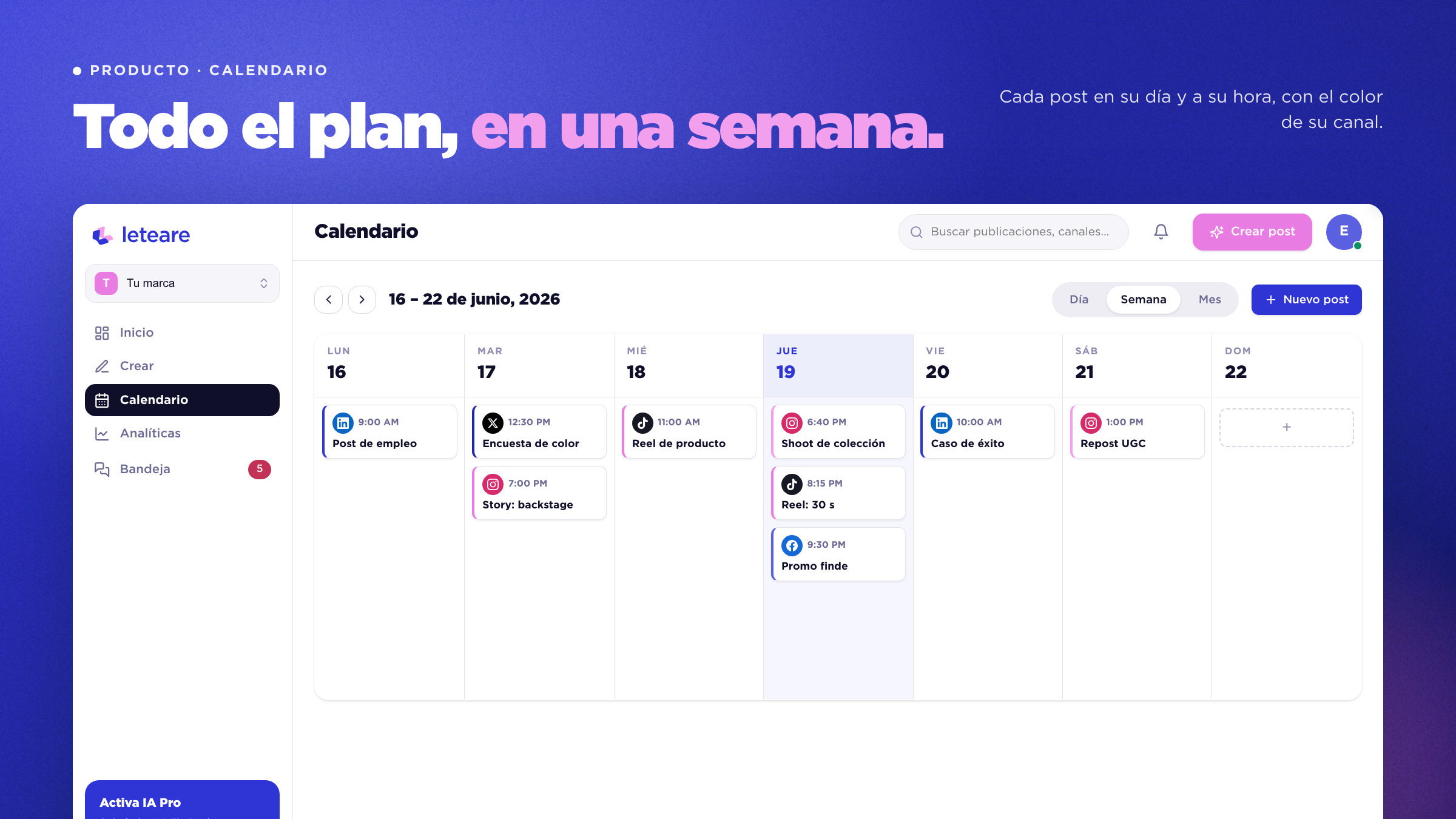 Product · calendar