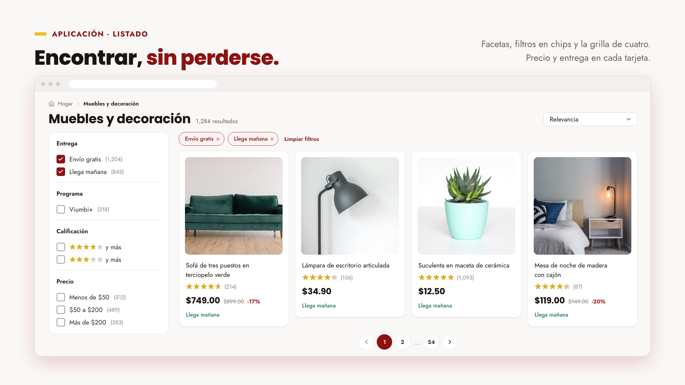 Web store · listing