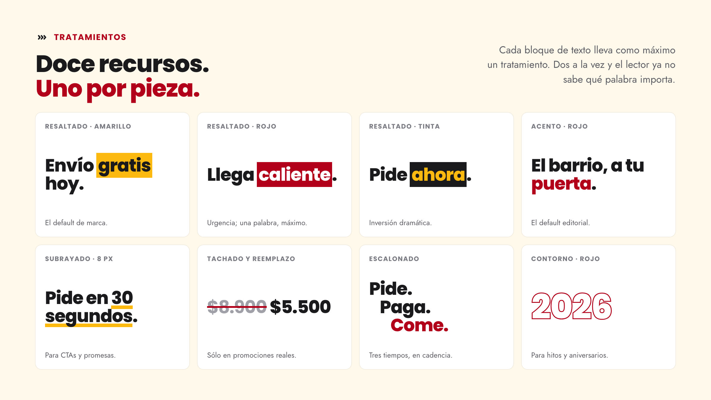 Typography · treatments