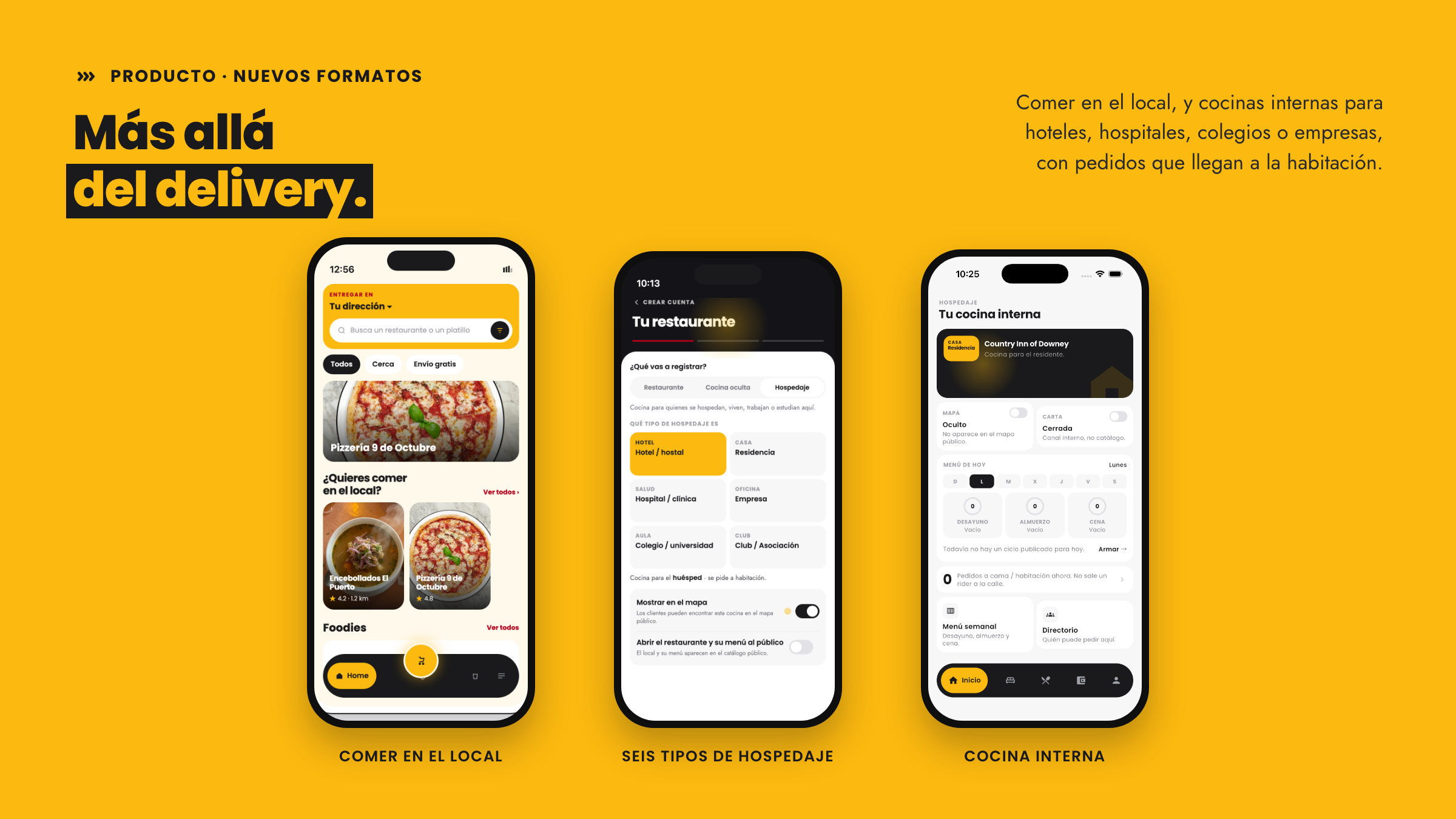 Product · dine-in and lodging